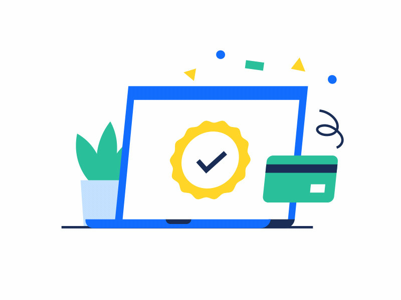 Animated illustration catching attention